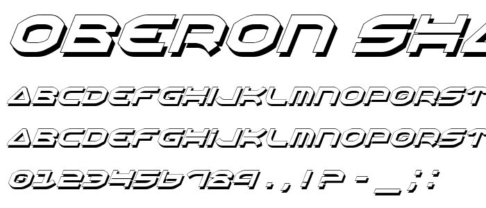 Oberon Shadow Italic font